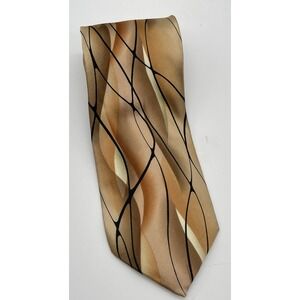 2006 J. Garcia Neck Tie Collection 42 Snake Garden Gold‎ 100% Silk 59" X 4"